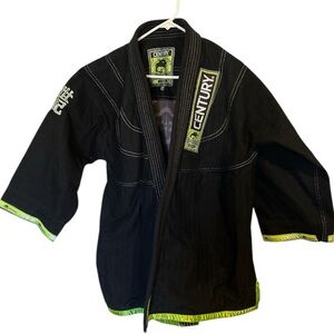 Century Brazilian Jiu-Jitsu Caiman Gi Jacket Only Black Green Martial Arts A2
